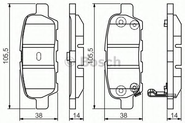 BOSCH Brake Pad Set, disc brake 10938964 - BOSCH