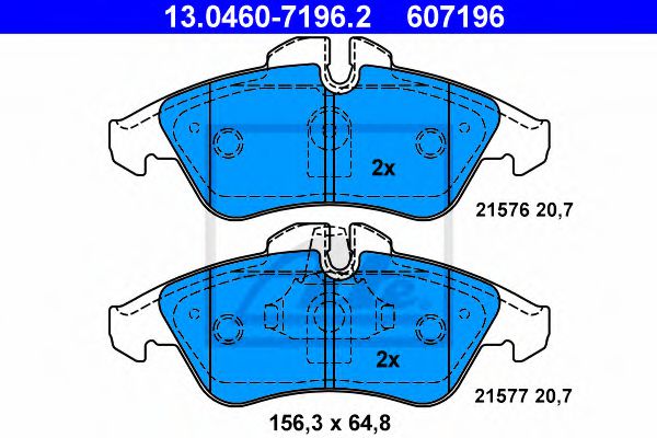 ATE Brake Pad Set, disc brake 10123347 - ATE