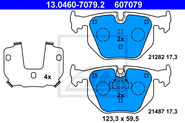 ATE Brake Pad Set, disc brake 10123254 - ATE
