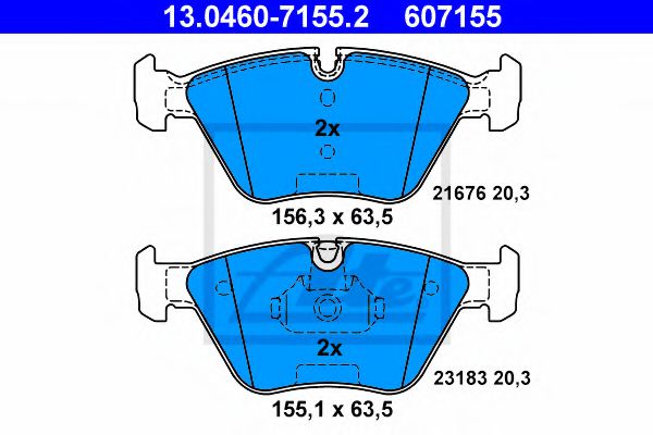 ATE Brake Pad Set, disc brake 10123308 - ATE
