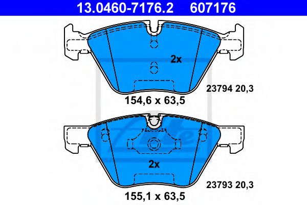 ATE Brake Pad Set, disc brake 10123328 - ATE