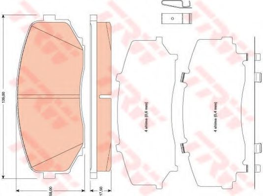 TRW Brake Pad Set, disc brake 10703695 - TRW
