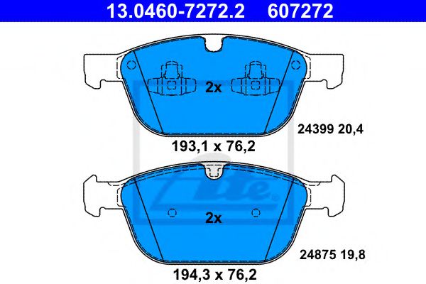 ATE Brake Pad Set, disc brake 11163149 - ATE