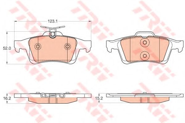 TRW Brake Pad Set, disc brake 11110603 - TRW