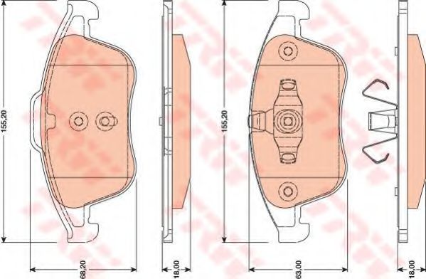 TRW Brake Pad Set, disc brake 10701857 - TRW