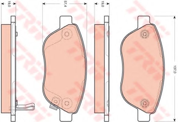 TRW Brake Pad Set, disc brake 10703158 - TRW