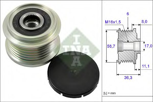INA Alternator Freewheel Clutch 3404776 - INA