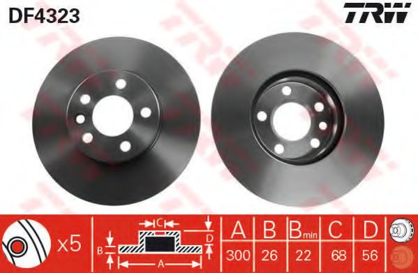 TRW Brake Disc 10709274 - TRW