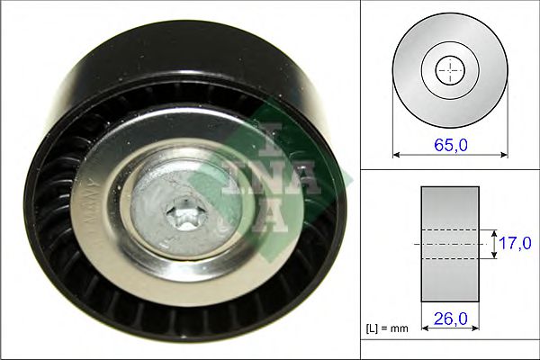 INA Deflection/Guide Pulley, V-ribbed b 10871256 - INA