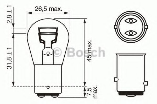 BOSCH Bulb, park-/position light 10331037 - BOSCH