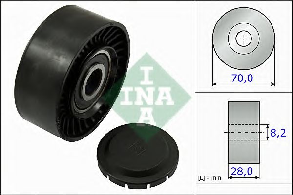 INA Deflection/Guide Pulley, V-ribbed b 3203143 - INA