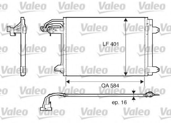 VALEO Condenser, air conditioning 10151253 - VALEO