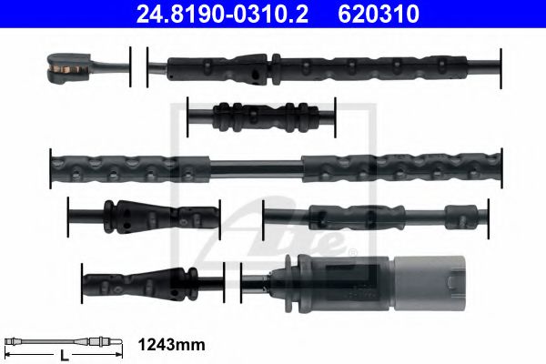 ATE Warning Contact, brake pad wear 10429617 - ATE