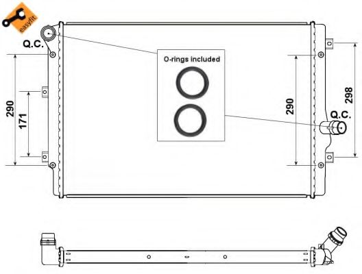 NRF Radiator, engine cooling 11523999 - NRF