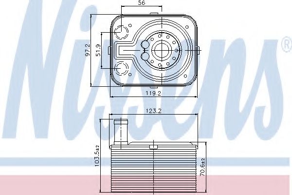 NISSENS Oil Cooler, engine oil 11349475 - NISSENS