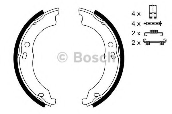 BOSCH Brake Shoe Set, parking brake 10258388 - BOSCH