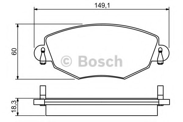 BOSCH Brake Pad Set, disc brake 11716567 - BOSCH