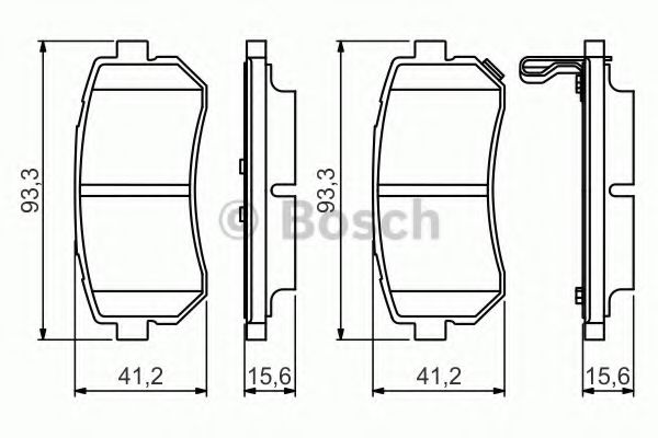 BOSCH Brake Pad Set, disc brake 11718683 - BOSCH