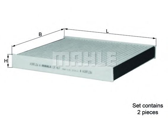 MAHLE Filter, interior air 11664029 - MAHLE