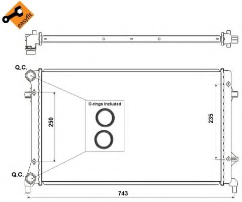 NRF Radiator, engine cooling 11544009 - NRF