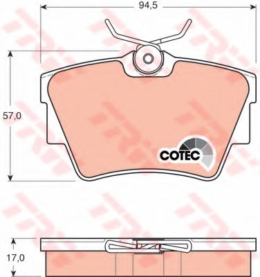 TRW Brake Pad Set, disc brake 10700737 - TRW