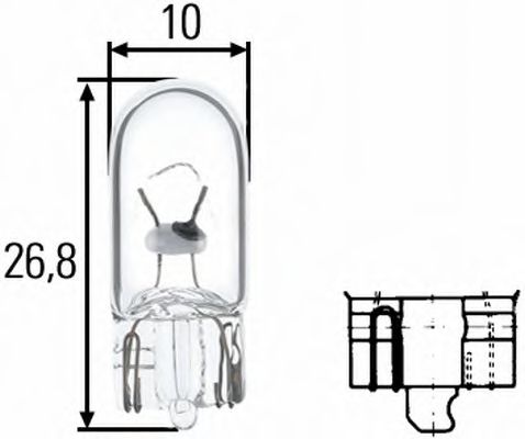 HELLA Bulb, daytime running light 10294934 - HELLA