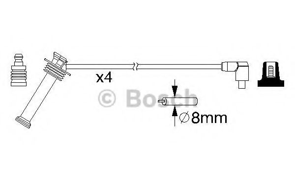 BOSCH Ignition Cable Kit 10108761 - BOSCH