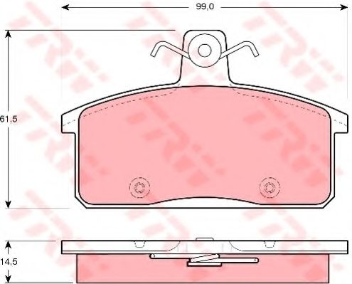 TRW Brake Pad Set, disc brake 10703197 - TRW