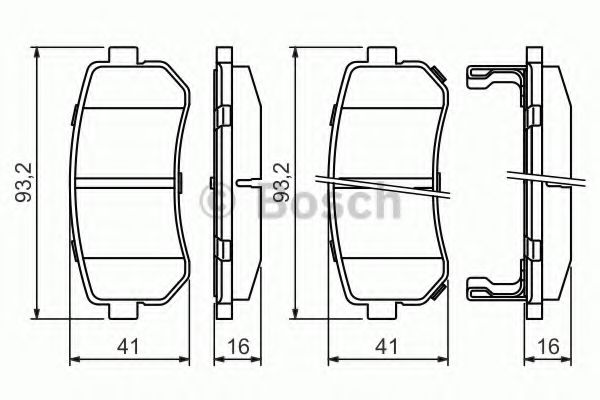 BOSCH Brake Pad Set, disc brake 10447512 - BOSCH