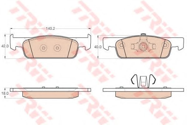 TRW Brake Pad Set, disc brake 11110586 - TRW