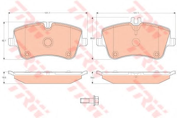TRW Brake Pad Set, disc brake 4705260 - TRW