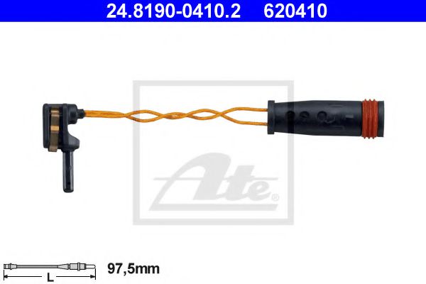 ATE Warning Contact, brake pad wear 10126852 - ATE