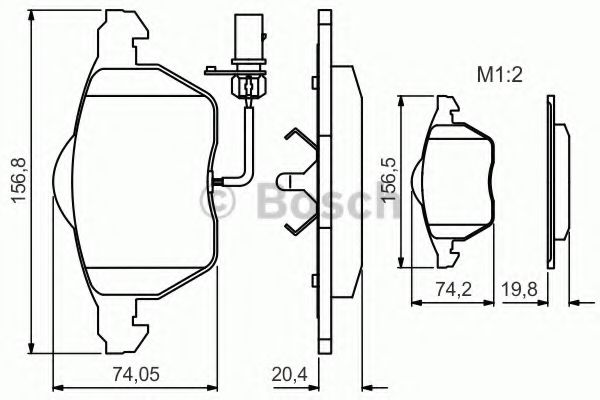BOSCH Brake Pad Set, disc brake 11716573 - BOSCH