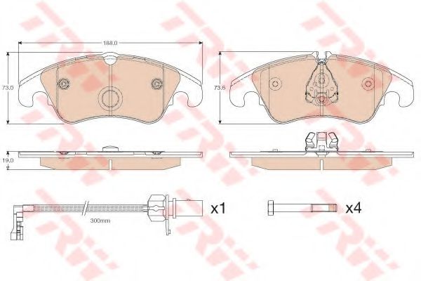 TRW Brake Pad Set, disc brake 10705163 - TRW