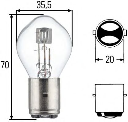 HELLA Bulb, headlight 10294795 - HELLA