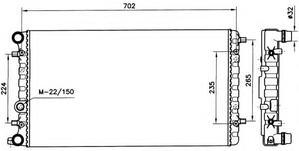 NRF Radiator, engine cooling 11544877 - NRF