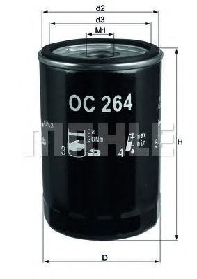 MAHLE Oil Filter 3207367 - MAHLE