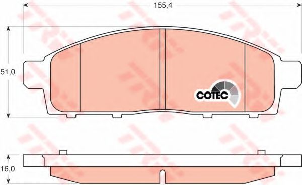 TRW Brake Pad Set, disc brake 10702366 - TRW