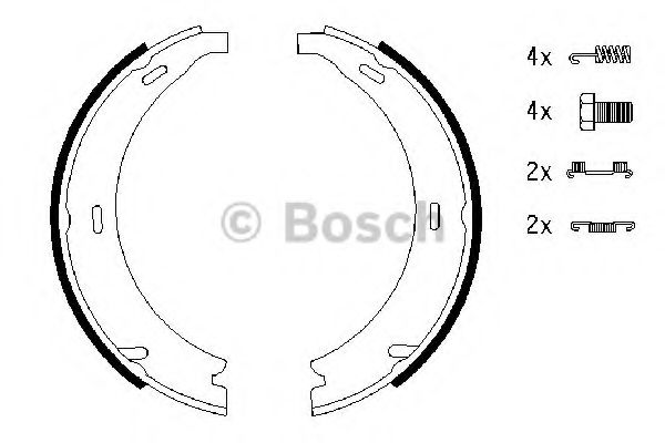 BOSCH Brake Shoe Set, parking brake 10106849 - BOSCH