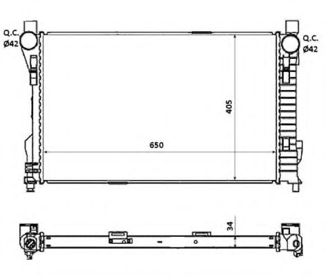 NRF Radiator, engine cooling 11524023 - NRF