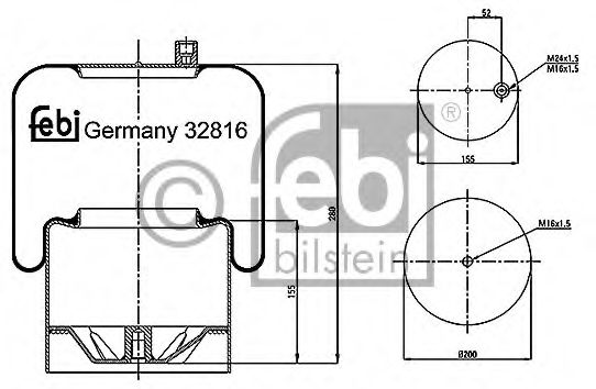 FEBI BILSTEIN Bellow, air suspension 11583686 - FEBI BILSTEIN