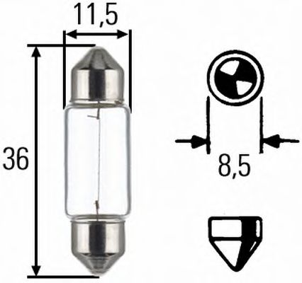 HELLA Bulb, outline lamp 10294915 - HELLA