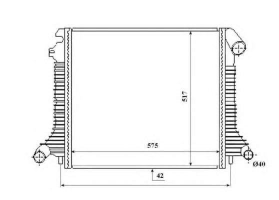 NRF Radiator, engine cooling 11544365 - NRF