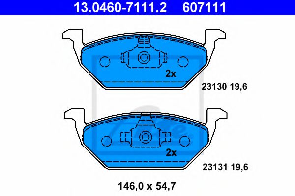 ATE Brake Pad Set, disc brake 10123273 - ATE
