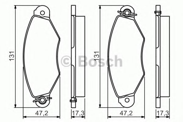 BOSCH Brake Pad Set, disc brake 11716569 - BOSCH