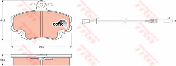 TRW Brake Pad Set, disc brake 4701415 - TRW