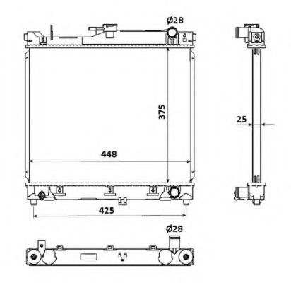 NRF Radiator, engine cooling 11544430 - NRF