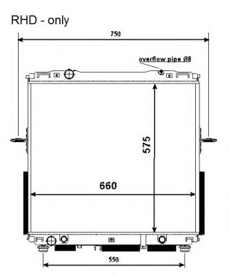NRF Radiator, engine cooling 11543975 - NRF