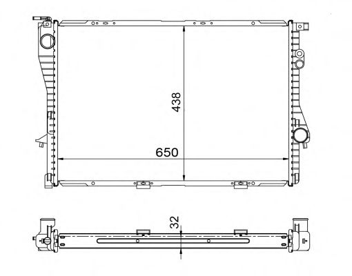 NRF Radiator, engine cooling 11544265 - NRF
