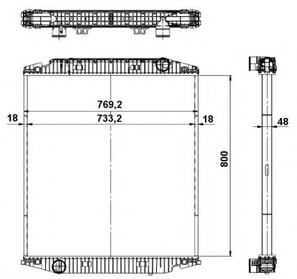 NRF Radiator, engine cooling 11544458 - NRF